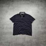 MĘSKA Elegancka Koszulka PREMIUM Granatowa Polo Logo Emporio Armani