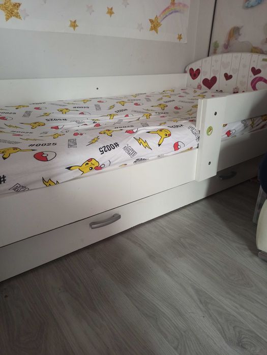 Łóżeczko serca 80x160 z szufladą