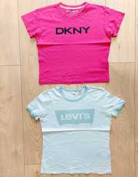 Markowy damski T-shirt DKNY, rozmiar XS + drugi LEVIS GRATIS!