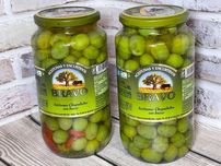 Мариновані оливки Bravo з червоним перцем.
З кісточкою 1кг