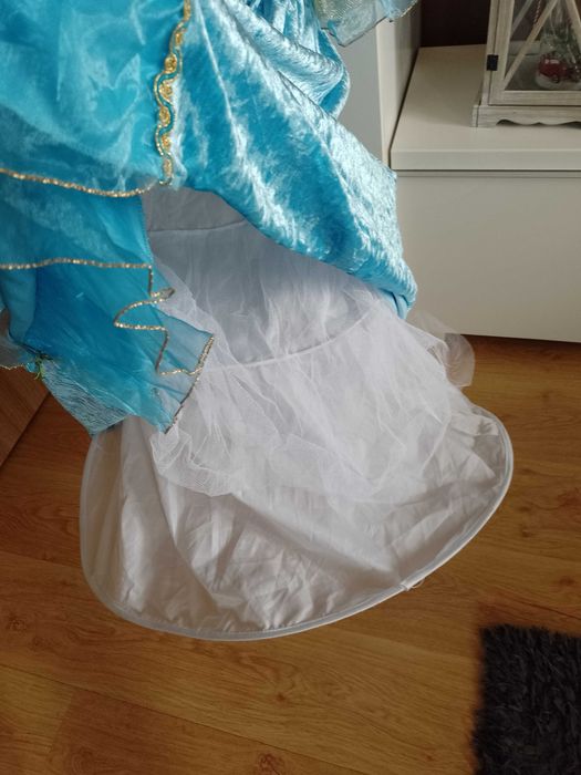 NOWY strój karnawałowy DAMA DWORU DWORKA wróżkla Elsa Elza 122/128 28