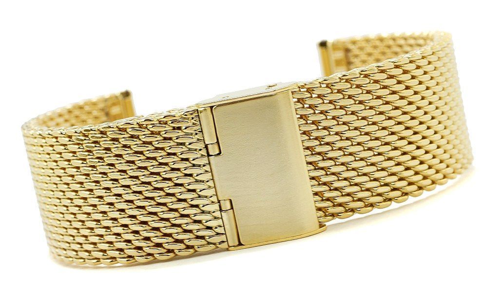 bransoleta - siatka mesh gold pvd 22 mm gr. 2,2 mm