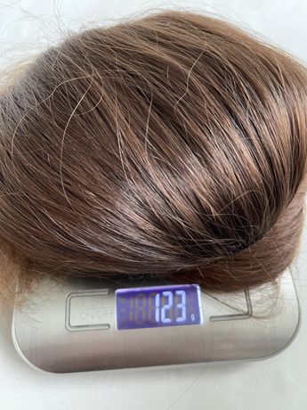 Трес с натуральных не окрашенных волос 57 см 125 грамм
