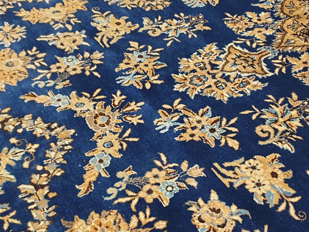 Kaszmirowy Sarough Kork 390 # 256 Perski dywan z wełny i jedwabiu