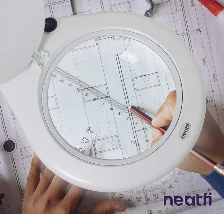 Szeroka lampa powiększająca LED Neatfi Elite HD XL