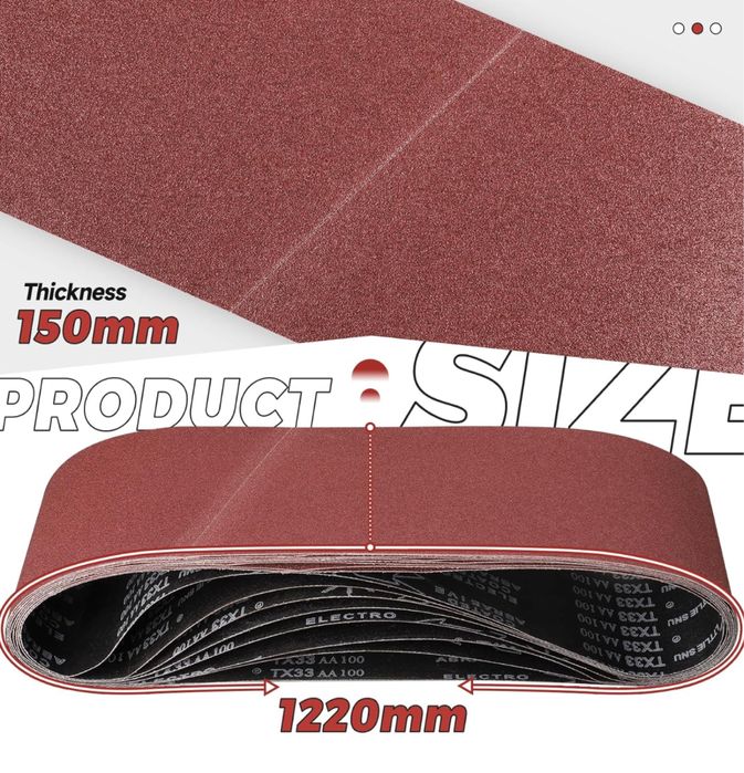 Stebruam Pas bezkońcowy/ papier ścierny gradacja 80, 8 sztuk