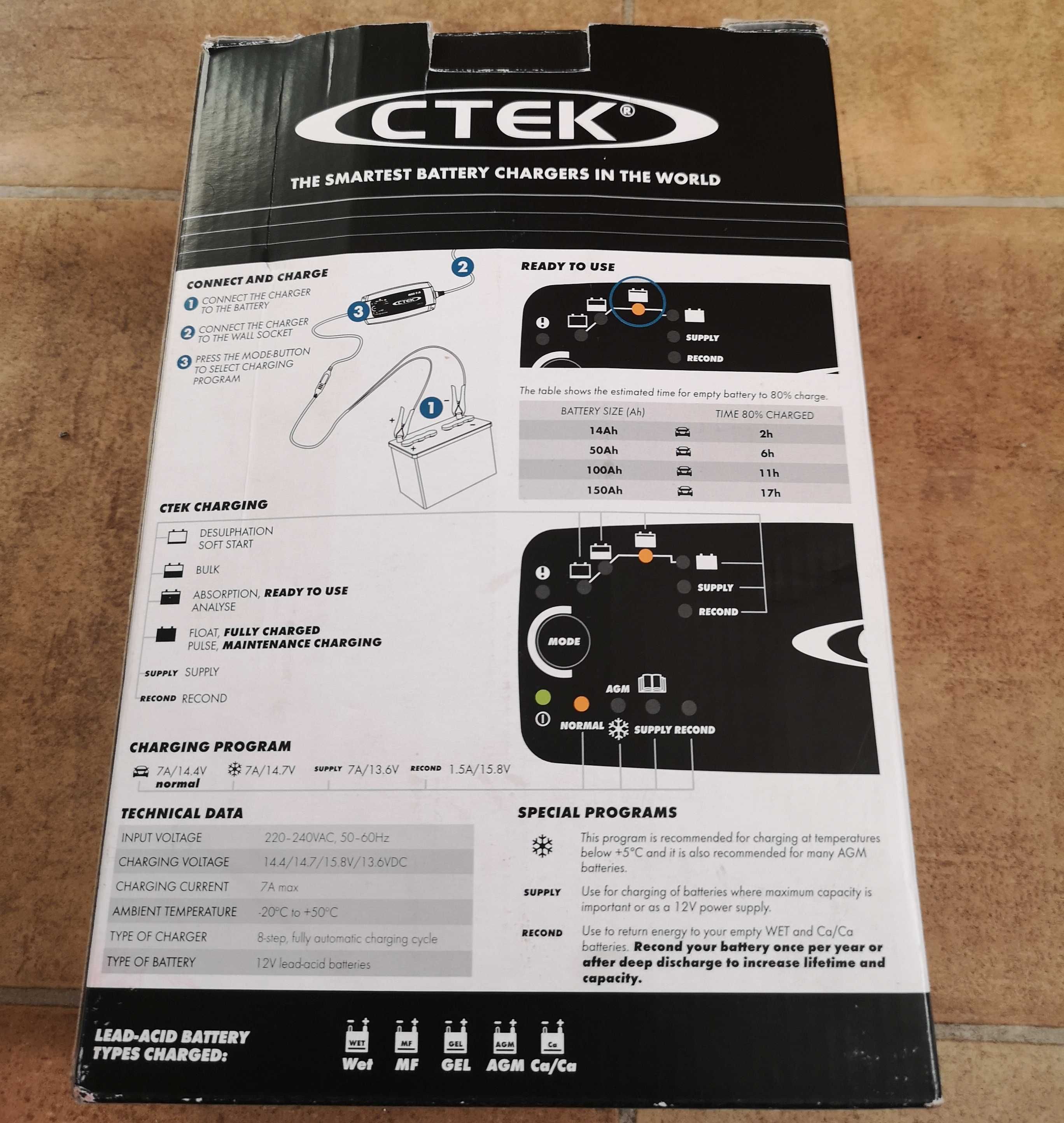 CTEK MXS 7.0 7A 56-731 inteligentna ładowarka impulsowa automat CTEC