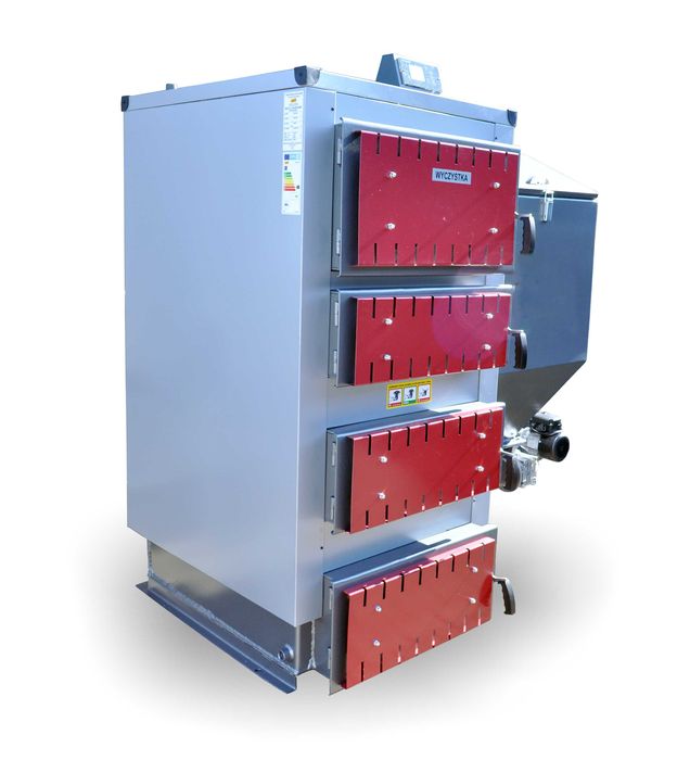 Kocioł z podajnkiem na ekogroszek 75KW do 600 - 1000m2 5klasa