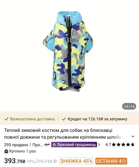 Куртка для собак