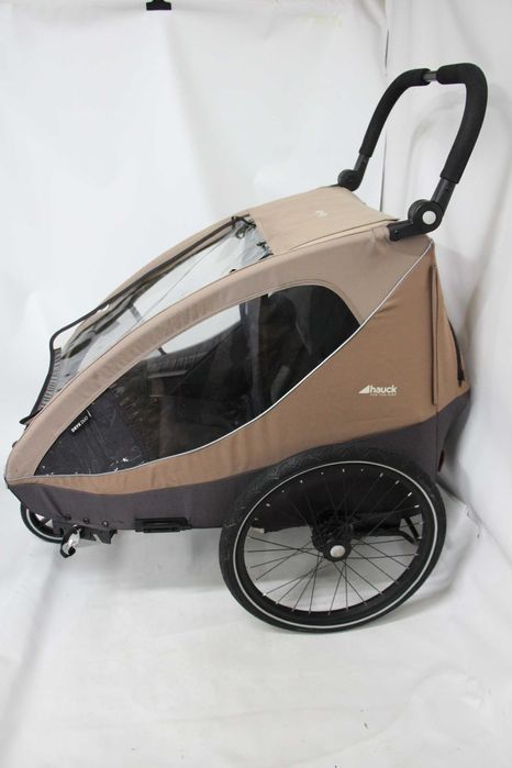 Przyczepka rowerowa dla dzieci Hauck Dryk Duo 2w1 Jogger wózek brown