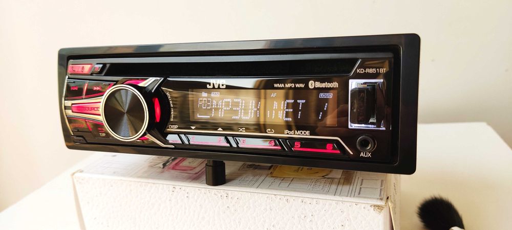 JVC KD-R851BT Bluetooth MOSFET 4x50 автомагнитола с мощным звуком.
