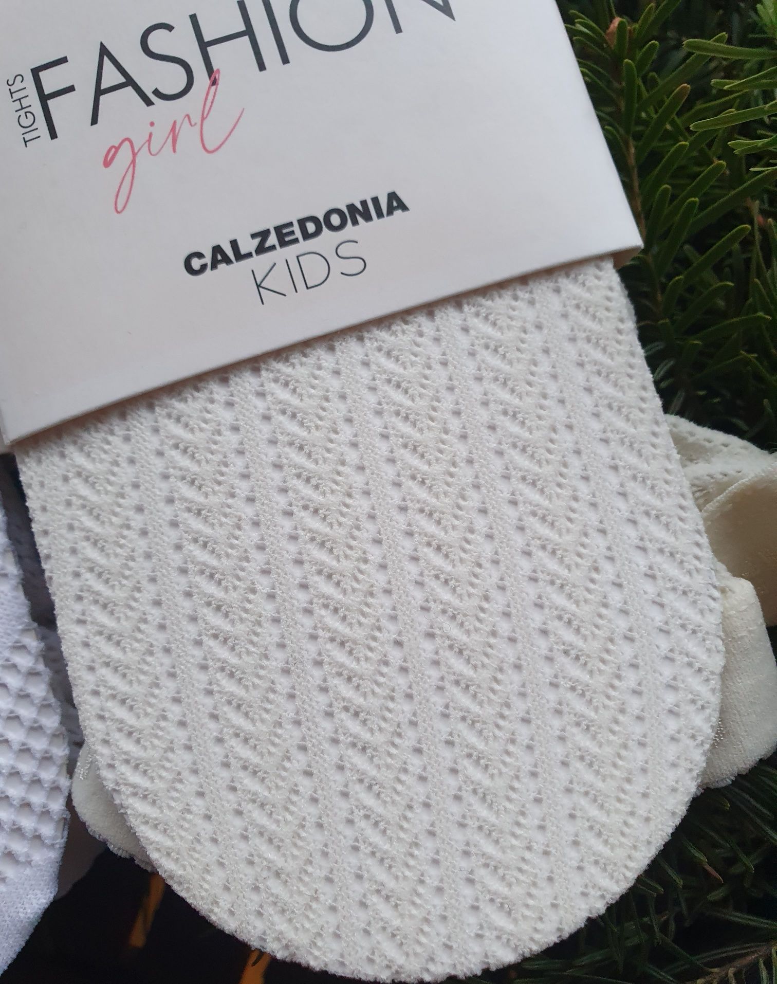 2 szt rajstopy Calzedonia kids 5/8 białe i kremowe