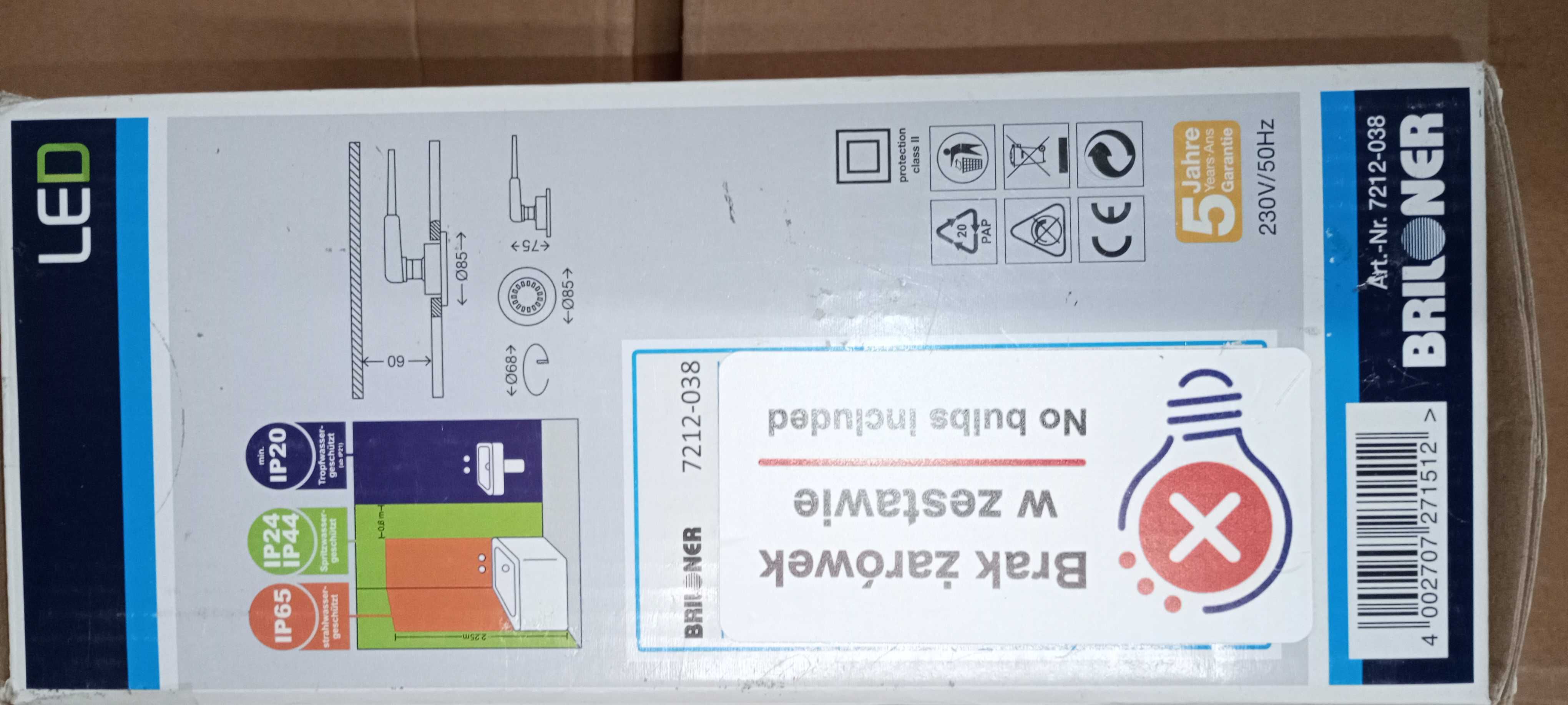 Zestaw opraw wpuszczanych LED, łazienkowe, sufitowe, oczko, spot.