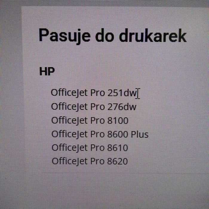 Tusze do drukarki hp, zamienniki 8100