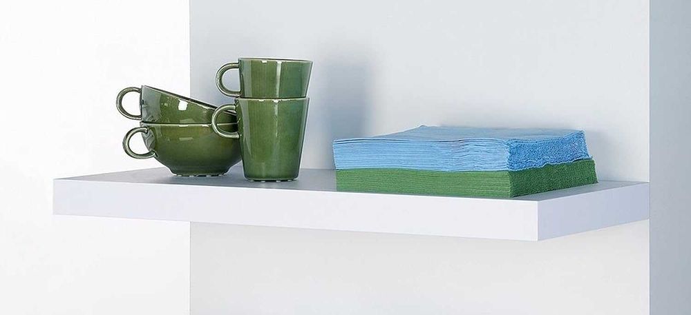 Półka ścienna biała niewidoczne mocowanie 60x25cm