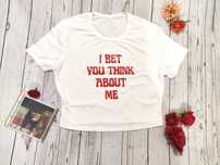 Koszulka crop top Red Taylor Swift valout i bet you think about me