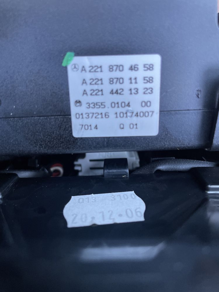Panel klimatyzacji dekor mercedes s klasa w221 CL w216