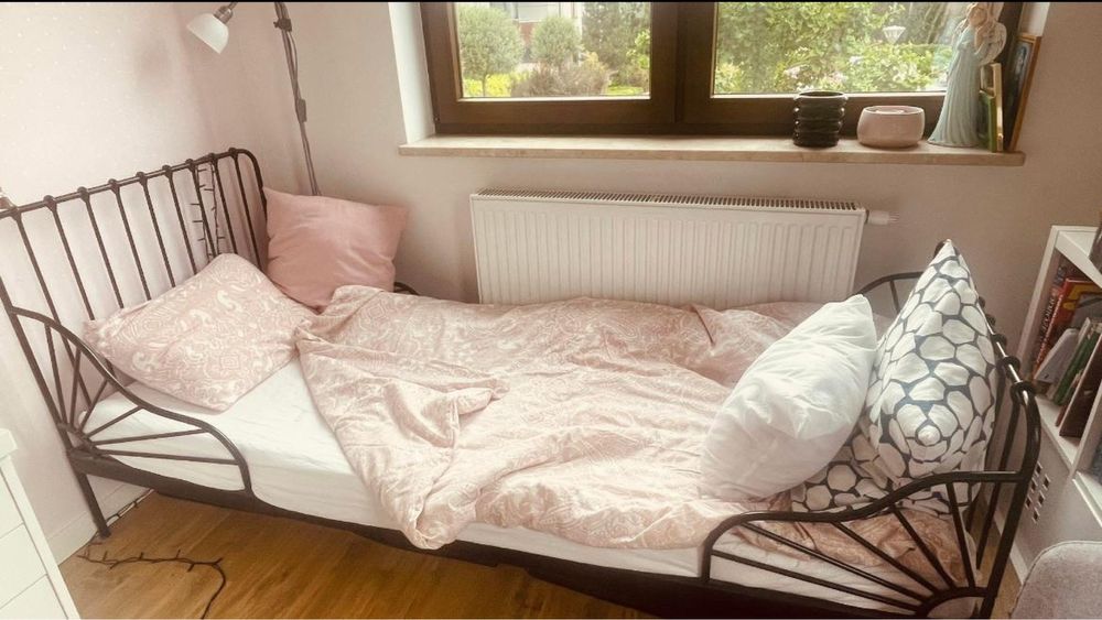 łóżko MINNEN ikea metalowe
