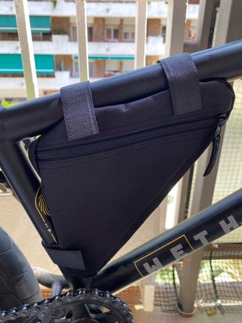 Bolsa triangular para quadro de bicicleta acabamento reforçado barato