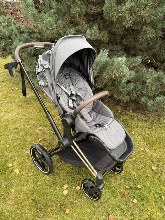 Cybex Priam Lux Rose Gold Simply Flowers Grey