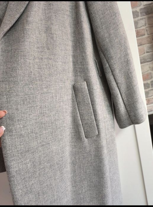 Luksusowy wełniany płaszcz Zara Manteco – rozmiar XL