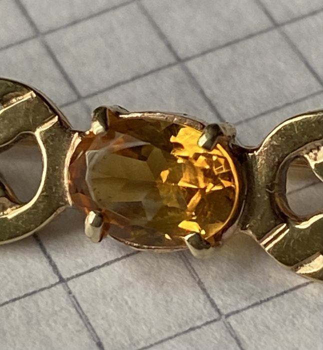 Старинная золотая брошь 375 AR Англия