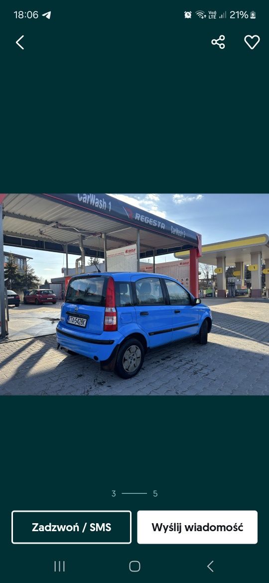 Sprzedam samochód Fiat Panda LPG +Benzyna  2004r