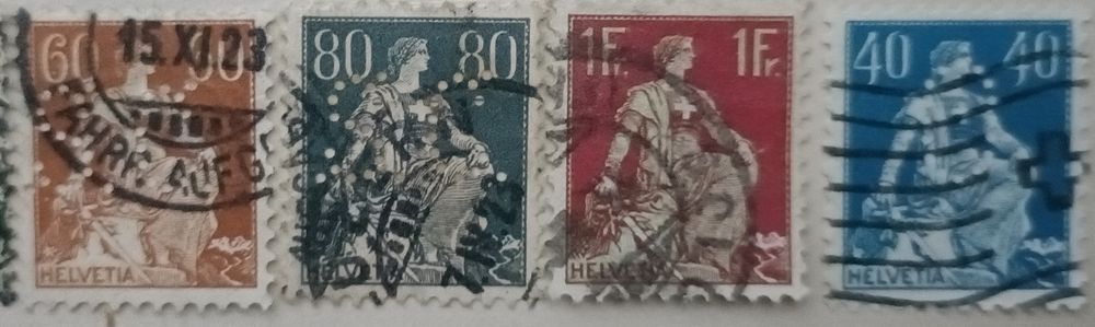Selos Antigos da Suiça (Timbres-Poste Suisse) Fim de séc. XIX - XX