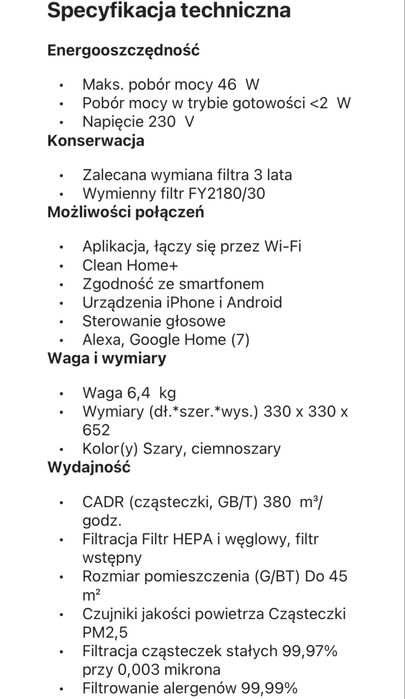 Oczyszczacz powietrza Philips AC2959/53