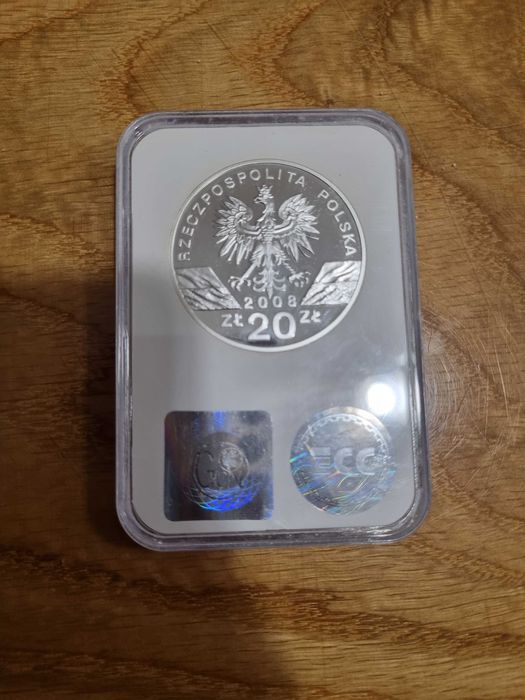 Moneta Puchacz 20zł w Gradingu  PR69 srebrna