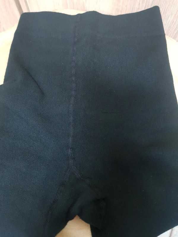 Bawełniane legginsy czarne grube r. XS-S