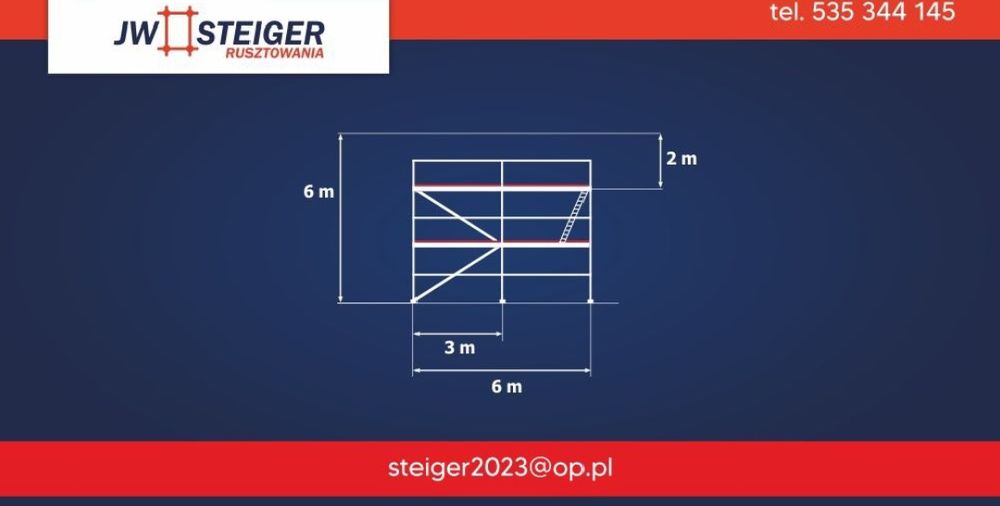 6x6 Nowe rusztowanie poznańskie plettac