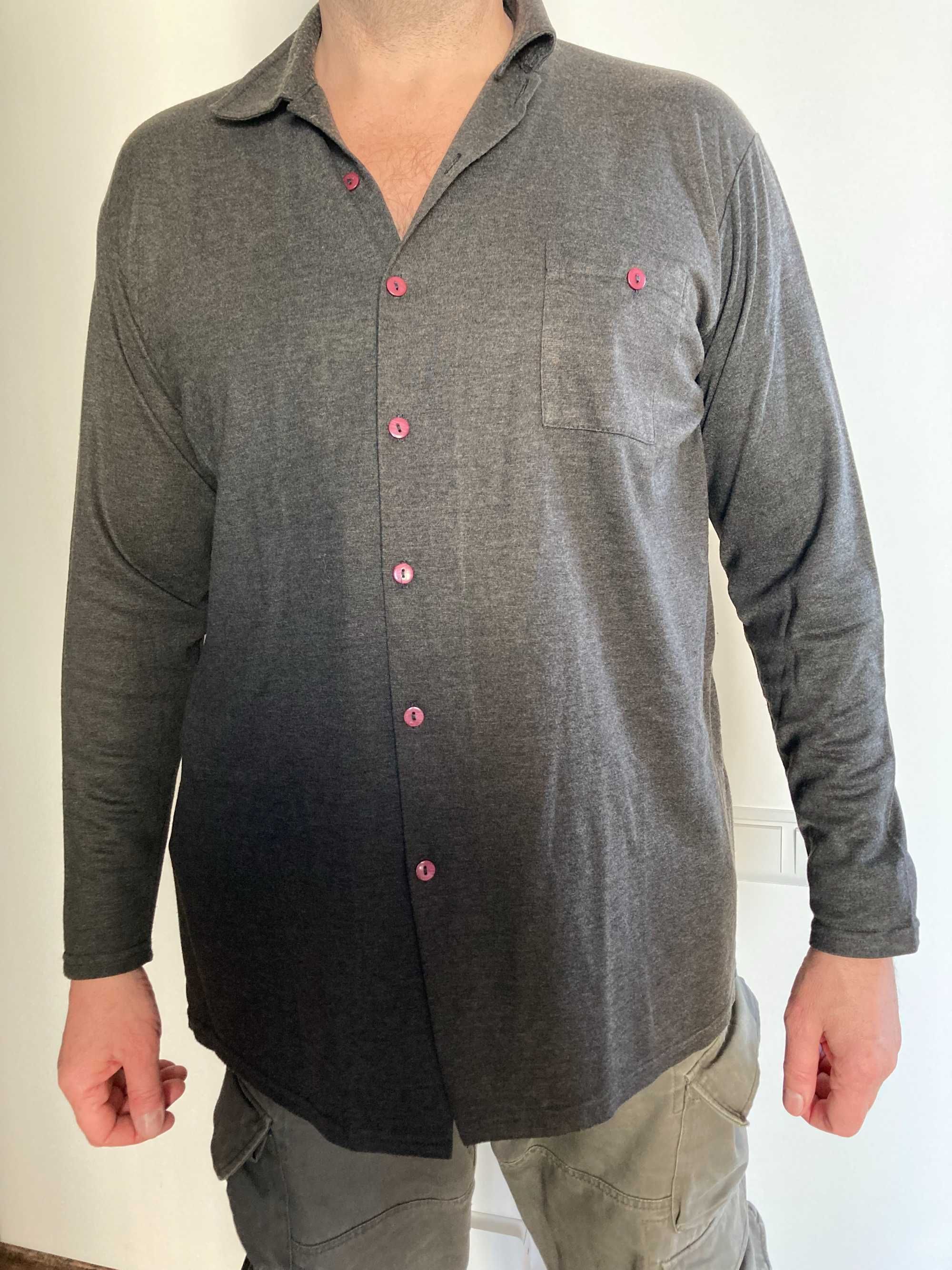 Кофта, реглан, или рубашка из вискозы серая большая XXXL.