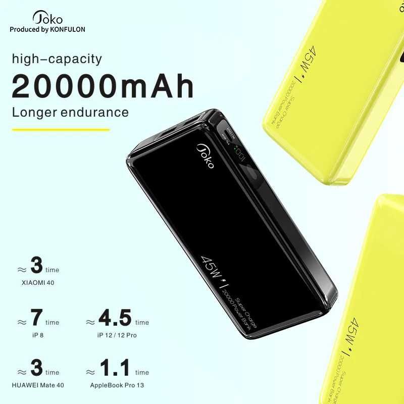 Павербанк 45 Вт  20000 мАч (power bank 45W 20000 mAh)