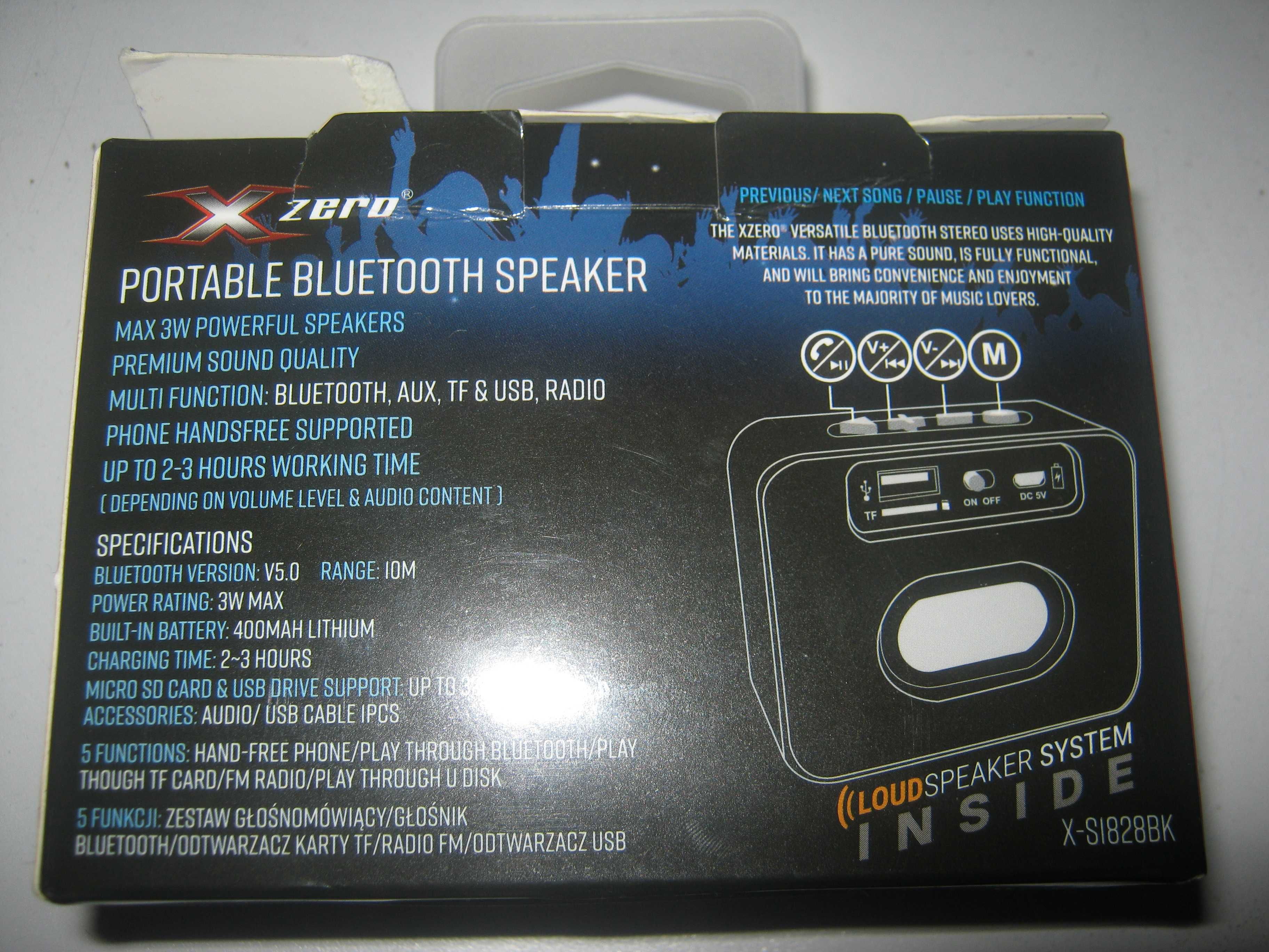 Głośnik Bluetooth X-Zero X-S1828BK