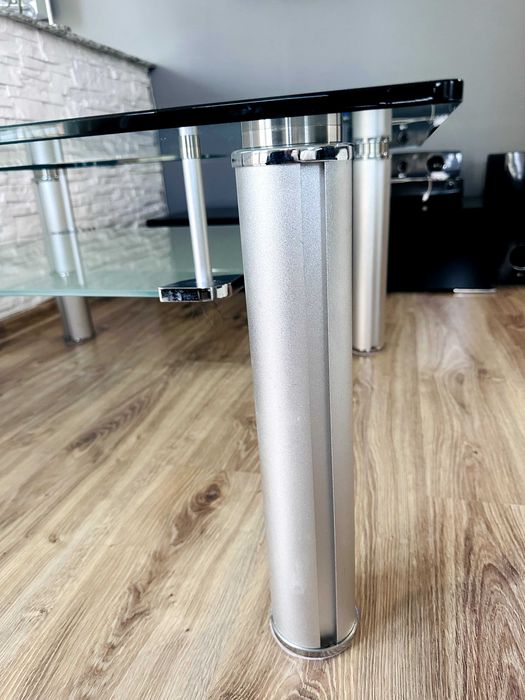 Ława premium szkło + metal – loft / glamour