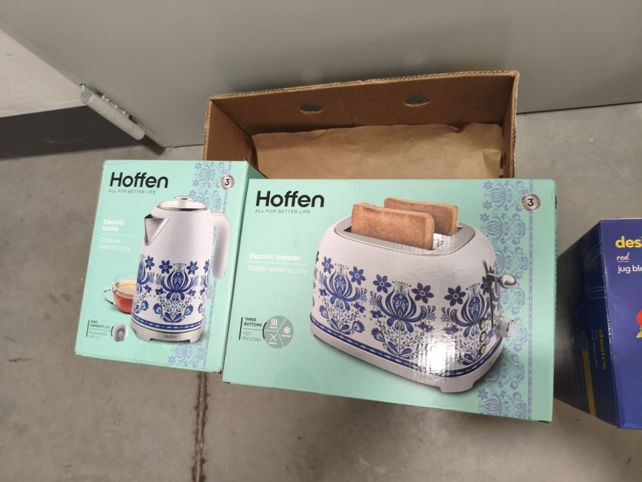 HOFFEN Toster Elektryczny 2 kromki 6 poziomów  Tacka Retro Design