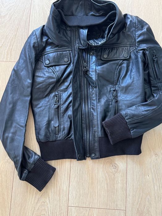 Zara kurtka damska skórzana