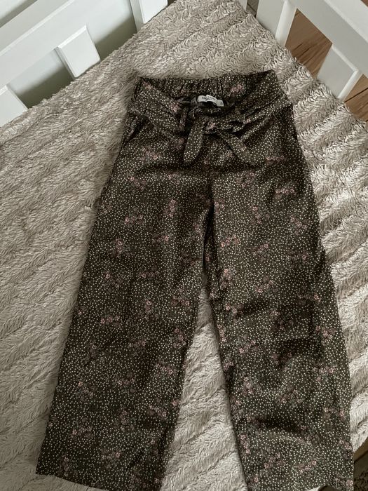 Zestaw 2x spodnie dziewczęce letnie nameit, kroj luźny, rozmiar 128