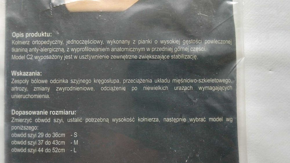 Kołnierz ortopedyczny L typ Schantza