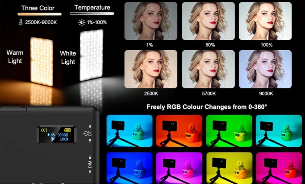 iluminador led RGB novo na caixa