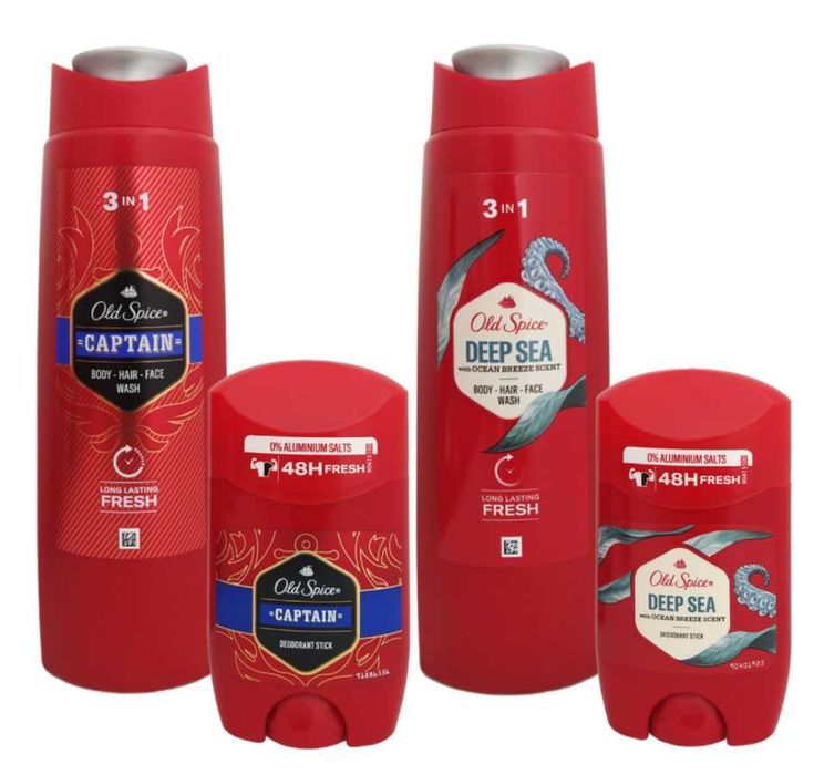 Old Spice zestaw kosmetyków szampon-żel dezodorant 4szt.