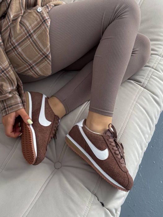 БЕЗ ПЕРЕДОПЛАТ‼️ Жіночі кросівки Nike Cortez white Brown найк кортез