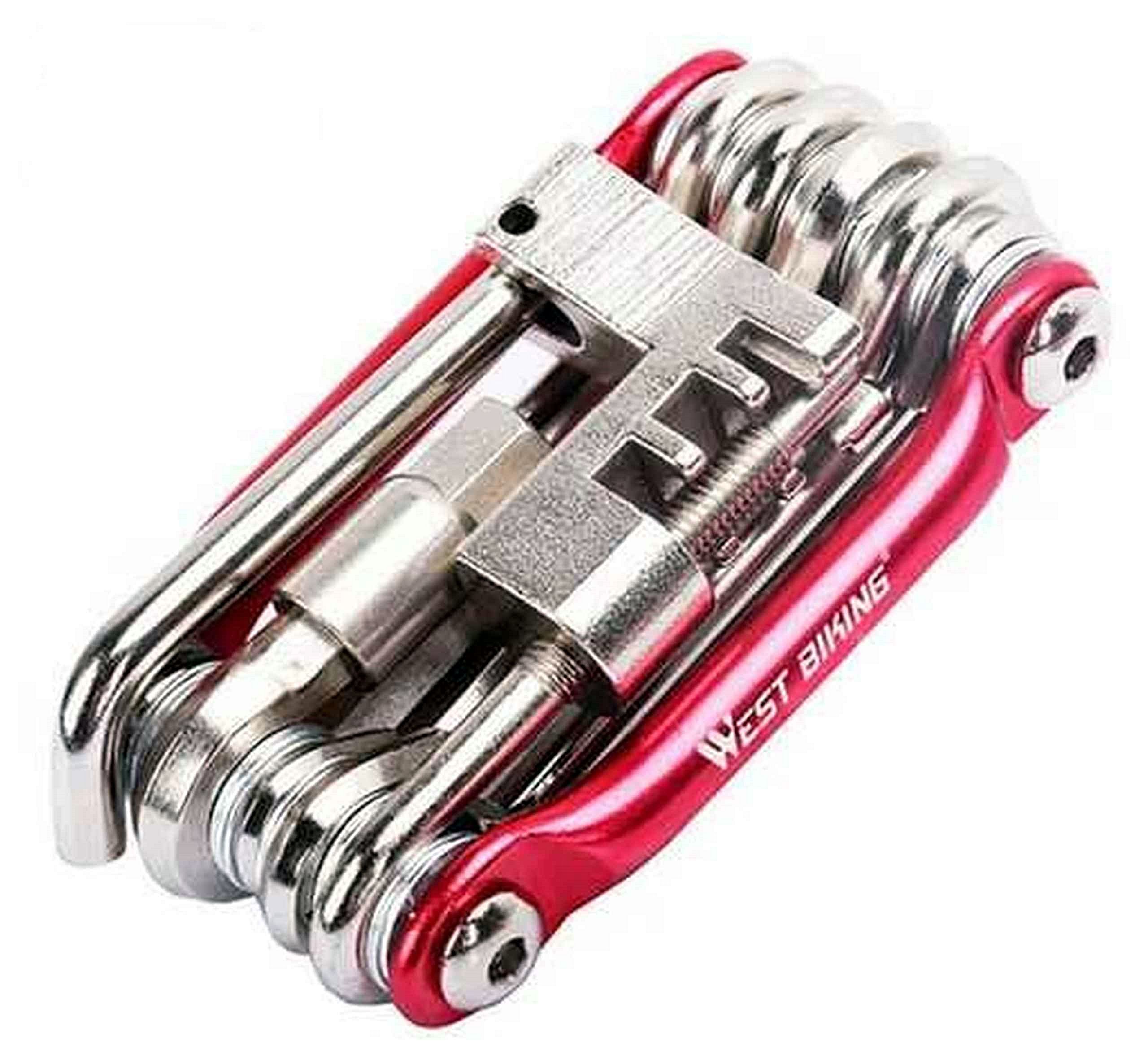 WESTBIKING Multitool Zestaw Narzędzi do Rowerów 187g RED