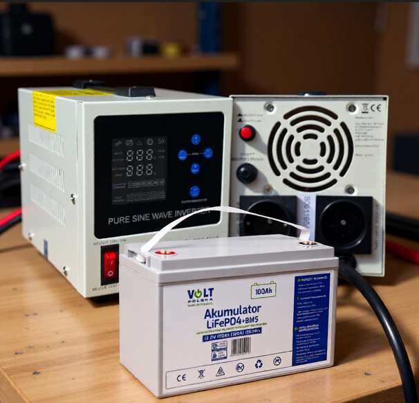 Комплект живлення ДБЖ інвертор 850W та акумулятор LiFePo4  100 Ah