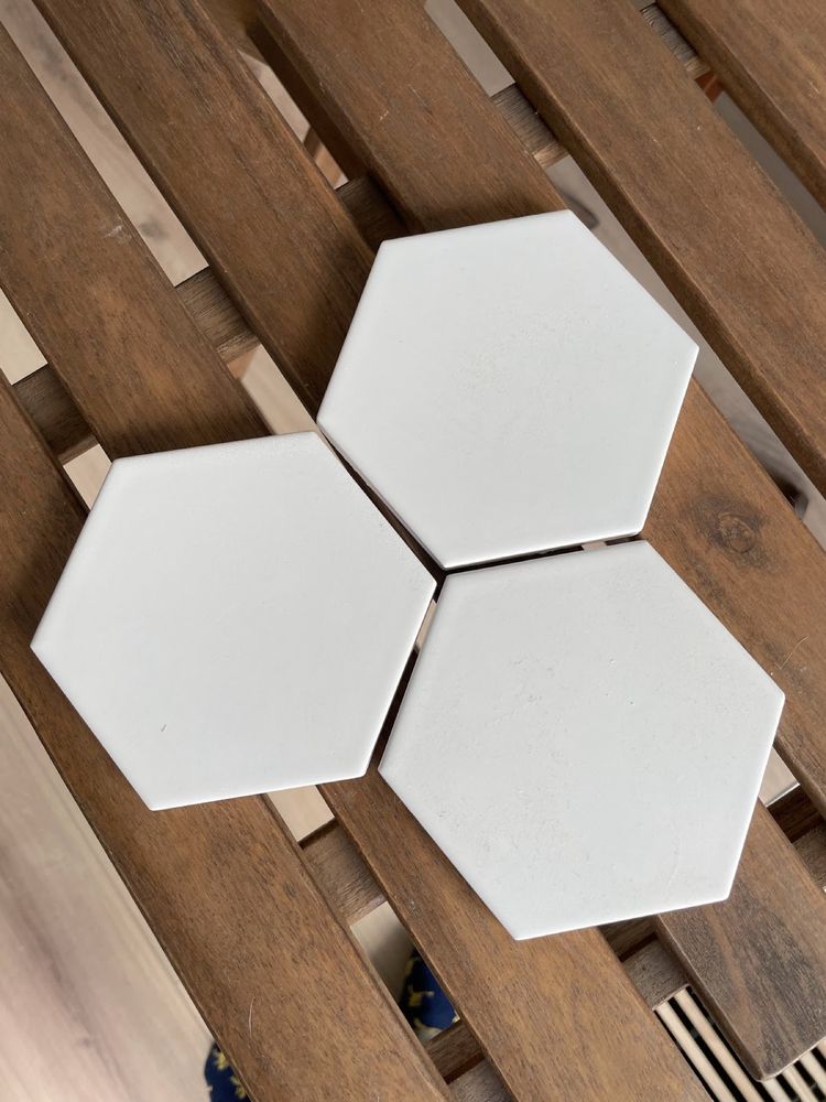 Płytki hexagon matt biały