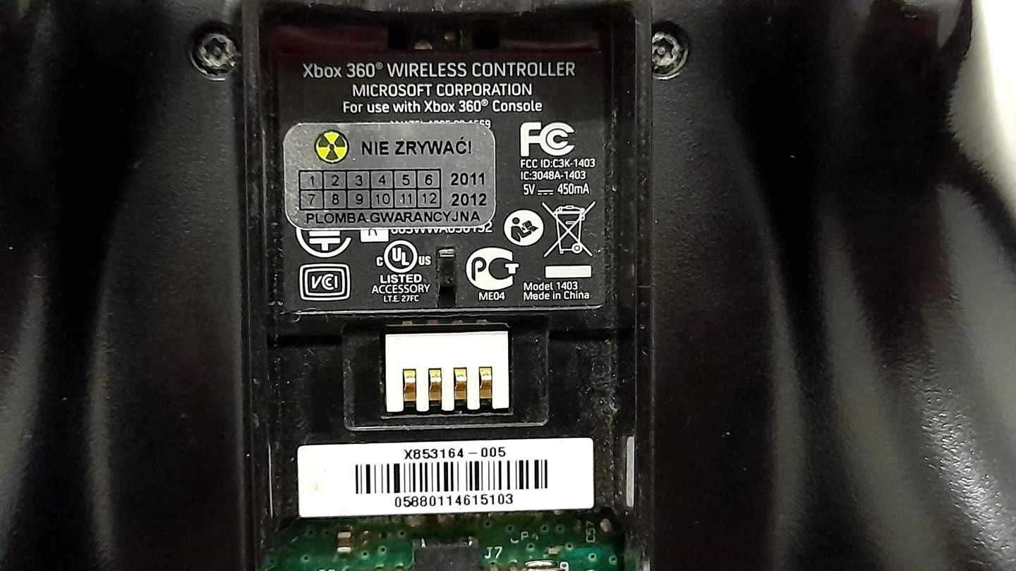 ORYGINALNY Bezprzewodowy PAD XBOX 360 XBOX360 + zestaw 4 baterii
