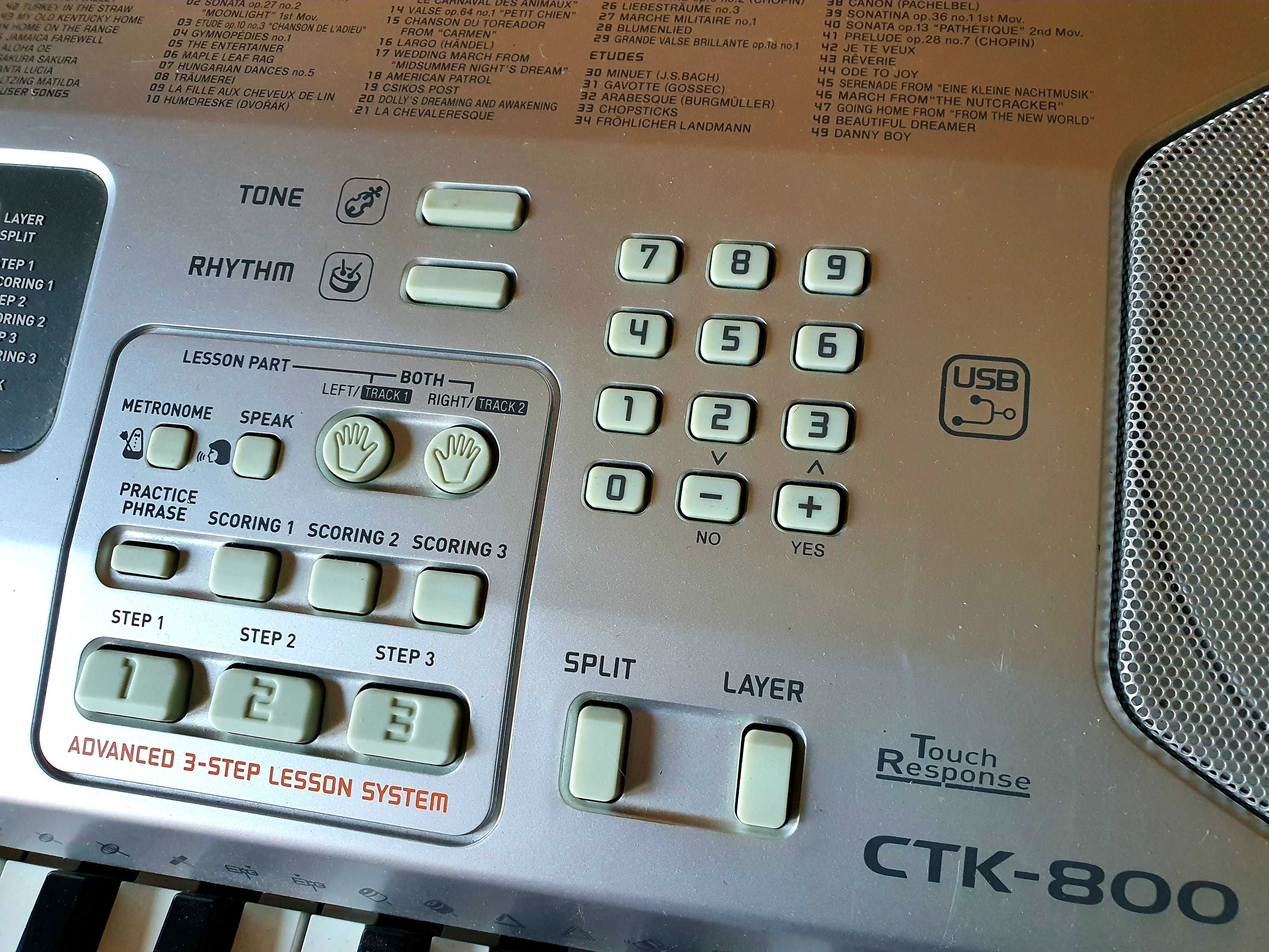 Keyboard Casio, USB, Dynamiczna klawiatura, Ekran, Mikrofon