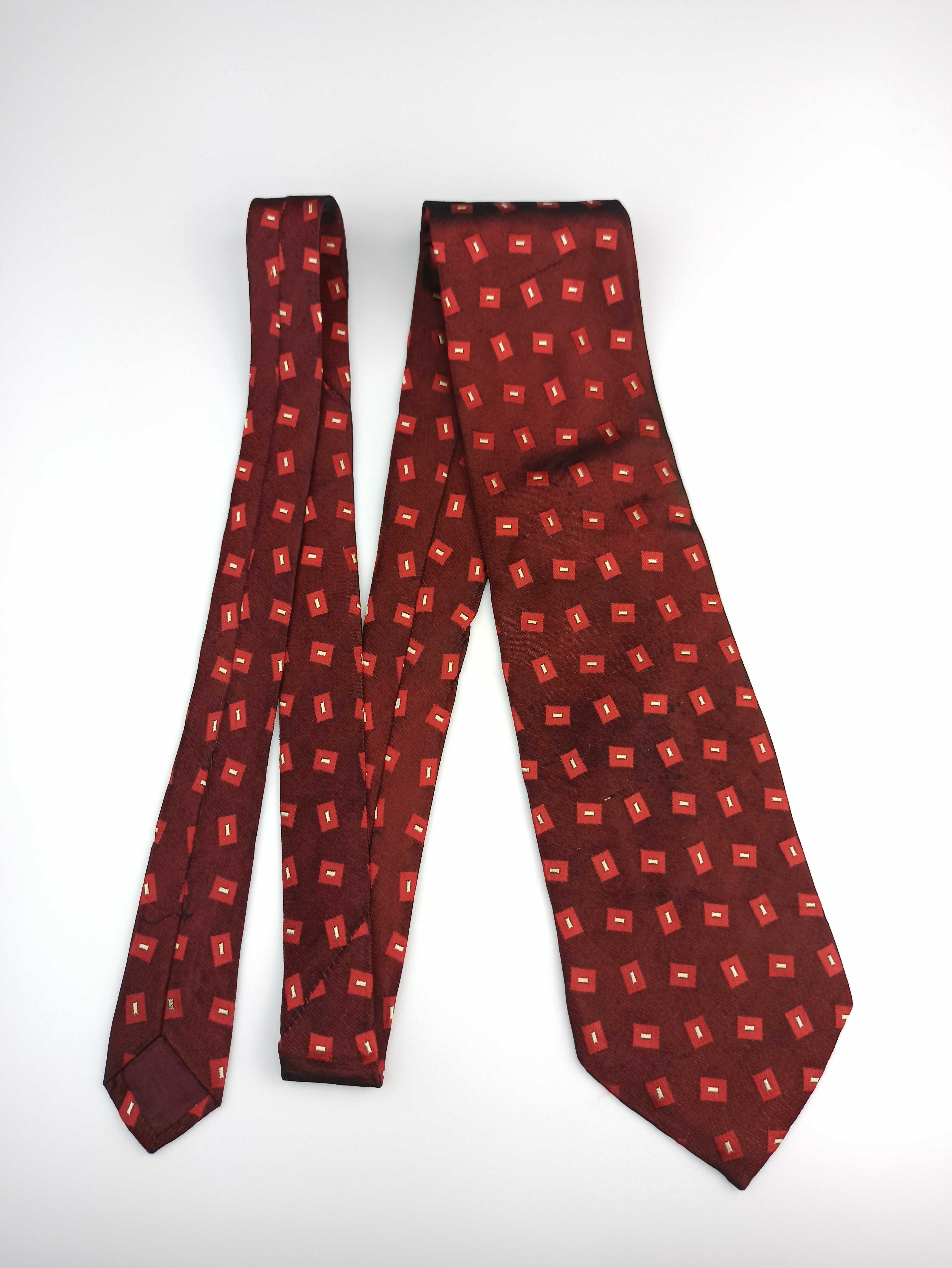 Harry & Sons czerwony bordowy jedwabny krawat wks82