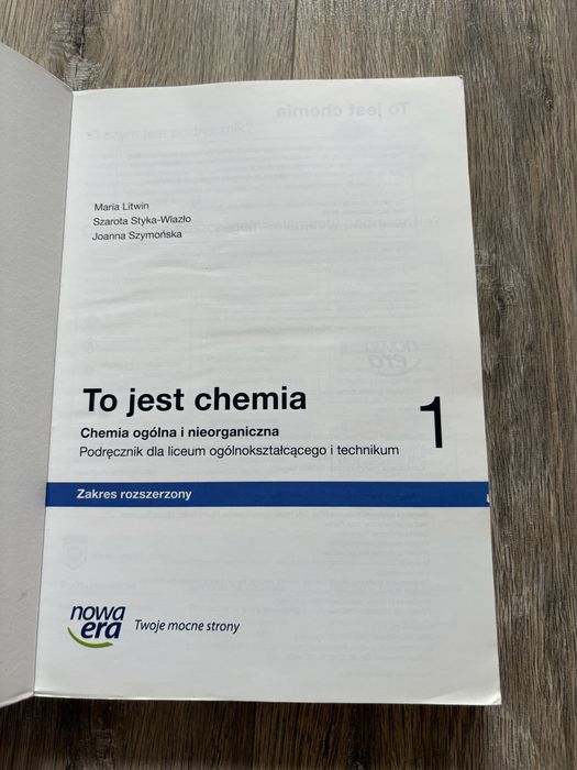 To jest chemia zakres rozszerzony 1 nowa era